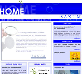 Saxum Insurance Website